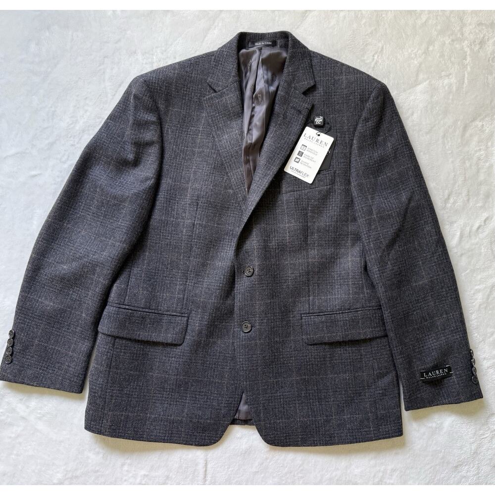 Lauren Ralph Lauren Black Label Men’s Lexington Blazer Charcoal Brown Sz 42S NWT